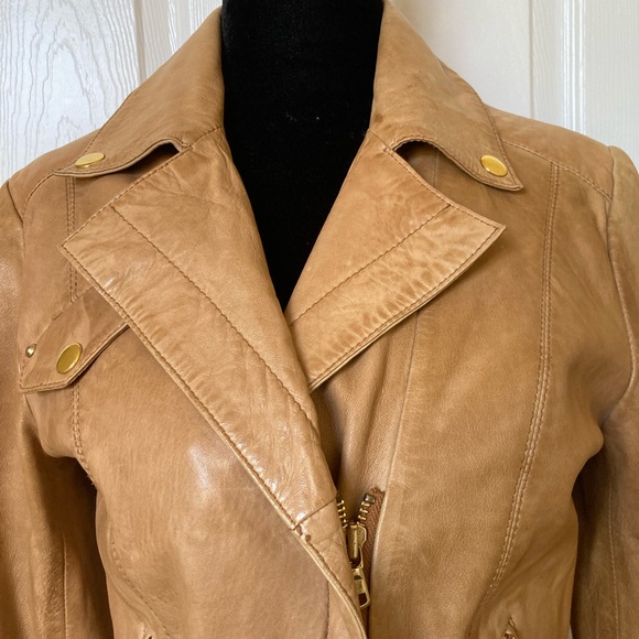 DANIER:  Genuine Leather Jacket - tan - Picture 13 of 14